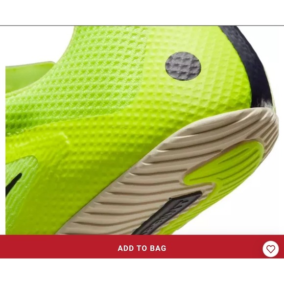 Nike Athletic Rival Sprint Track Shoes Neon Volt Black Spikes Lightweight Racing - Picture 6 of 9